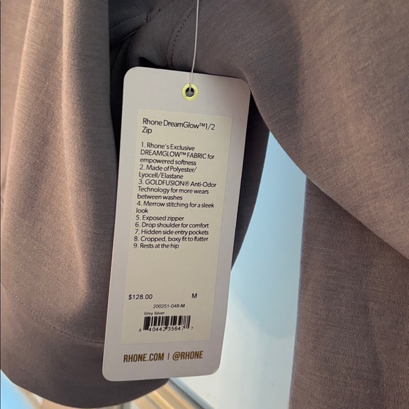 Rhône DreamGlow 1/2 Zip Grey Silver - Picture 5 of 8